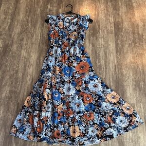 Steve Madden Floral Ruffle Maxi Dress
